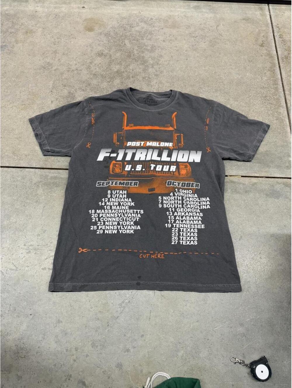 post malone f 1 trillion us country tour shirt size large